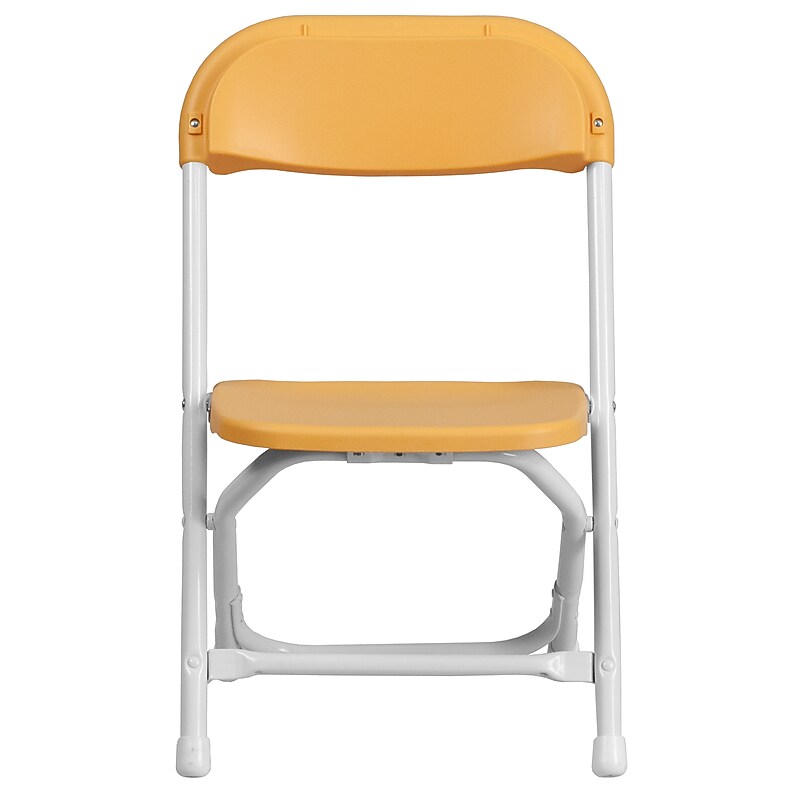 Flash Furniture Kids Plastic Armless Folding Chair, Yellow, 10/Pack (10YKIDYL) image 1
