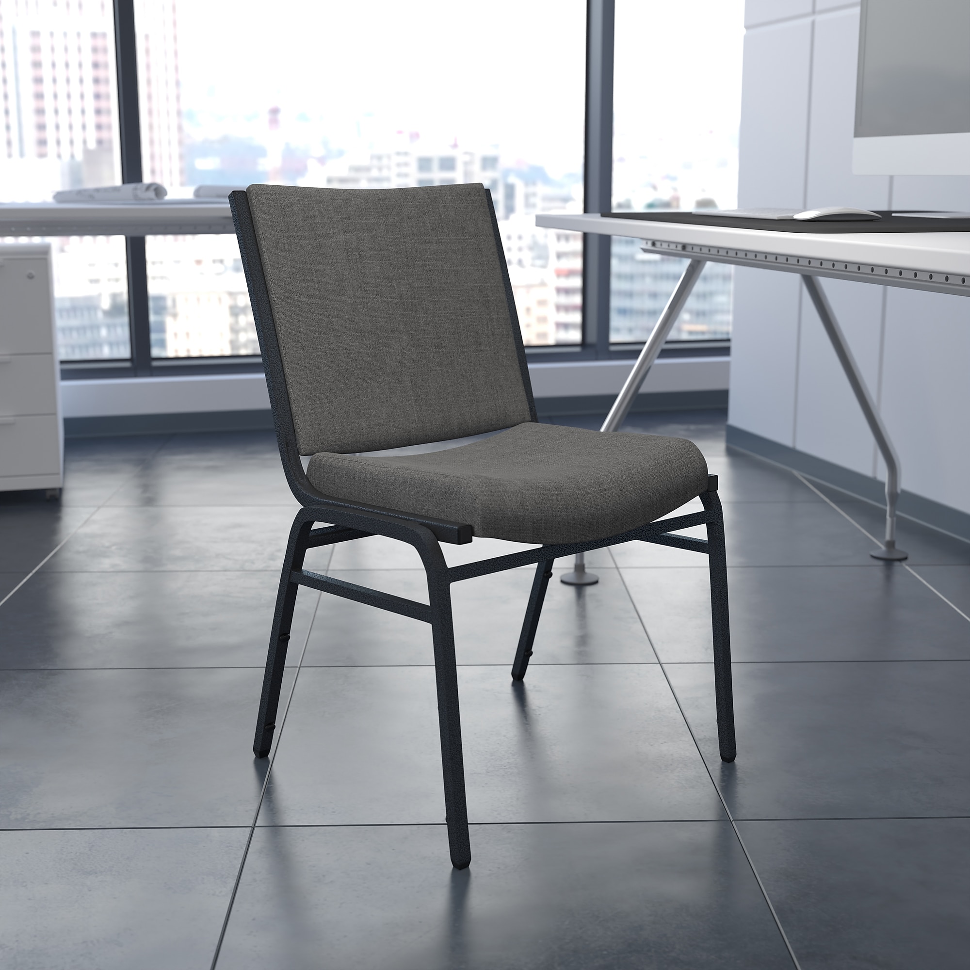 Flash Furniture HERCULES Fabric Stacking Chair, Gray (XU60153GY) Sansujyuku sansujyuku.com