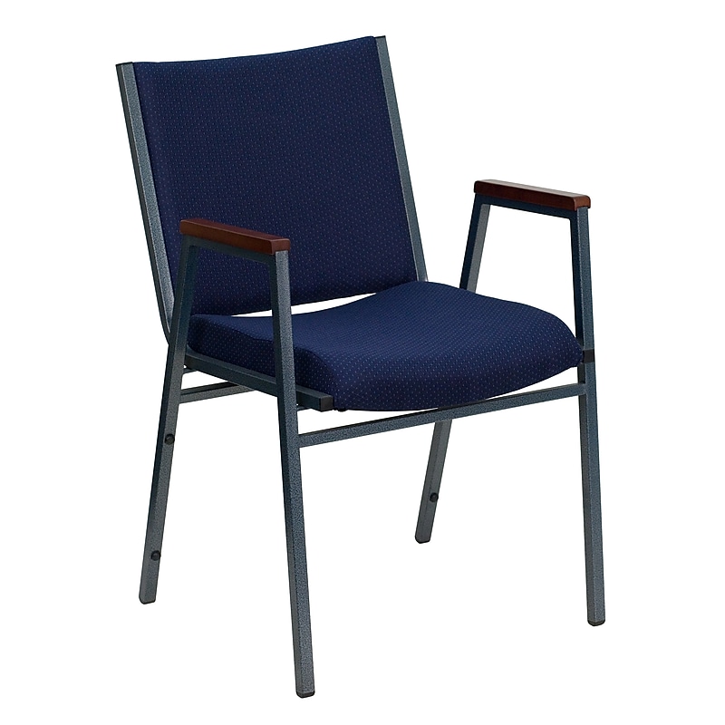 Flash Furniture HERCULES Series Fabric Stack Chair with Arms, Navy Blue Dot (XU60154NVY) image 1