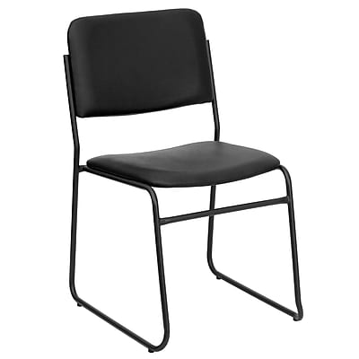 Flash Furniture HERCULES Series Vinyl Stacking Chair, Black (XU8700BLKBVYL30) Simolary simolary.com