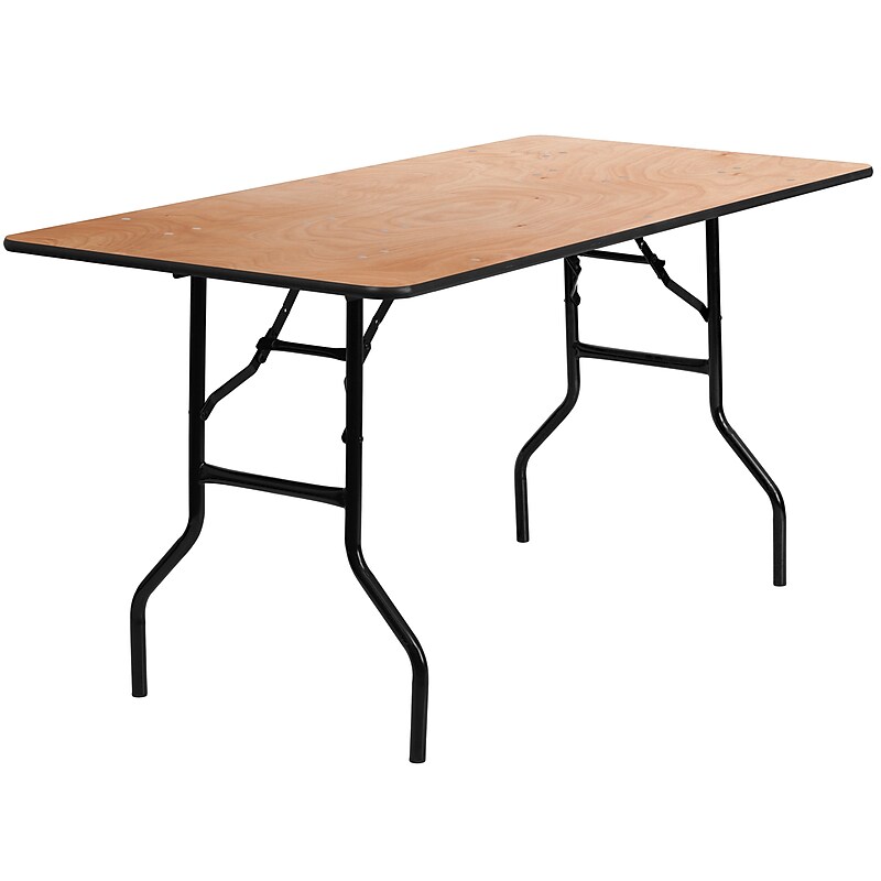 Flash Furniture Gael Folding Table, 60" x 30", Natural (YTWTFT30X60TBL) image 1