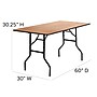 Flash Furniture Gael Folding Table, 60" x 30", Natural (YTWTFT30X60TBL)~#|#~sp137096994_sc7