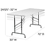 Flash Furniture Kathryn Folding Table, 72" x 30", Granite White (RB3072ADJ)~#|#~sp137097153_sc7