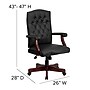 Flash Furniture Martha Washington LeatherSoft Swivel Executive Office Chair, Black (801LLF05BKLEA)~#|#~sp137097221_sc7