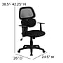 Flash Furniture Ariel Ergonomic Mesh Swivel Mid-Back Task Office Chair, Black (BT2755BK)~#|#~sp137097329_sc7