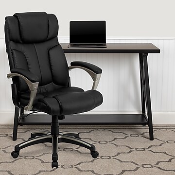 Flash Furniture Hansel Ergonomic LeatherSoft Swivel High Back Folding Executive Office Chair, Black (BT9875H)