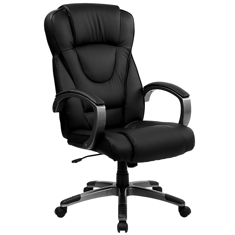 Flash Furniture Hansel Ergonomic LeatherSoft Swivel High Back Executive Office Chair, Black (BT9069BK) image 1