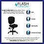 Flash Furniture Caroline Armless Ergonomic Fabric Swivel Mid-Back Multifunction Task Office Chair, Black (GO930FBK)~#|#~sp137097861_sc7
