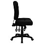 Flash Furniture Caroline Armless Ergonomic Fabric Swivel Mid-Back Multifunction Task Office Chair, Black (GO930FBK)~#|#~sp137097863_sc7