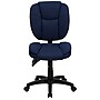 Flash Furniture Caroline Armless Ergonomic Fabric Swivel Mid-Back Multifunction Task Office Chair, Navy Blue (GO930FNVY)~#|#~sp137097884_sc7