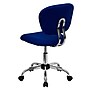 Flash Furniture Beverly Armless Ergonomic Mesh Swivel Mid-Back Padded Task Office Chair, Blue (H2376FBLUE)~#|#~sp137097912_sc7