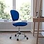 Flash Furniture Beverly Armless Ergonomic Mesh Swivel Mid-Back Padded Task Office Chair, Blue (H2376FBLUE)~#|#~sp137097936_sc7