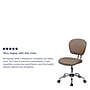 Flash Furniture Beverly Armless Ergonomic Mesh Swivel Mid-Back Padded Task Office Chair, Coffee Brown (H2376FCOF)~#|#~sp137097970_sc7