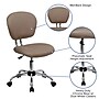 Flash Furniture Beverly Armless Ergonomic Mesh Swivel Mid-Back Padded Task Office Chair, Coffee Brown (H2376FCOF)~#|#~sp137097971_sc7