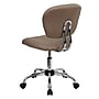 Flash Furniture Beverly Armless Ergonomic Mesh Swivel Mid-Back Padded Task Office Chair, Coffee Brown (H2376FCOF)~#|#~sp137098046_sc7