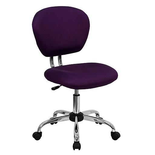 Flash Furniture 37.5 Purple Mid-Back Mesh Padded Swivel Task