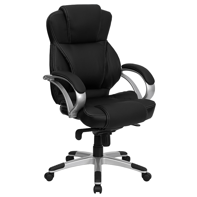 Flash Furniture Hawkins Ergonomic LeatherSoft Swivel High Back Executive Office Chair, Black (H9626L2) image 1