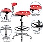 Flash Furniture Vibrant Drafting Stools With Tractor Seat (LF215CHYTOMATO)~#|#~sp137098307_sc7