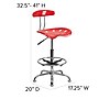 Flash Furniture Vibrant Drafting Stools With Tractor Seat (LF215CHYTOMATO)~#|#~sp137098308_sc7