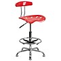 Flash Furniture Vibrant Drafting Stools With Tractor Seat (LF215CHYTOMATO)~#|#~sp137098340_sc7