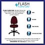 Flash Furniture Linus Armless Ergonomic Fabric Swivel Mid-Back Multifunction Task Office Chair, Burgundy (WLA654MGBY)~#|#~sp137098511_sc7