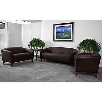 Flash Furniture HERCULES Imperial Series 72.75" LeatherSoft Sofa, Brown (1113BN)