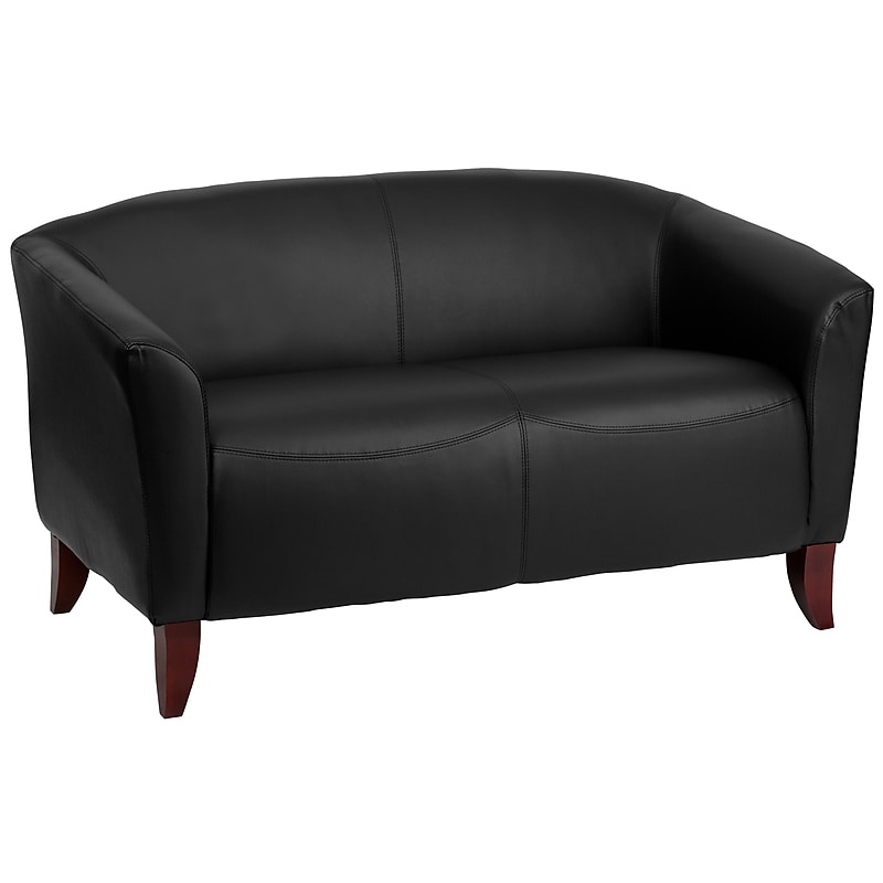 Flash Furniture HERCULES Imperial Series 52" LeatherSoft Loveseat, Black (1112BK) image 1