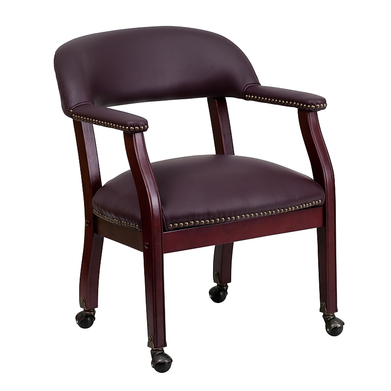 Flash Furniture Faux Leather Conference Chair, Burgundy/Mahogany (BZ100LF19LEA) image 1