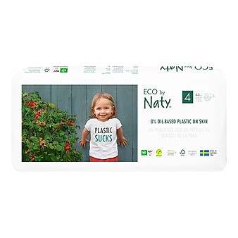 Eco by Naty Diapers, Size 4, 88 Diapers Economy Pack, 2 Packs of 44 (NT178433)