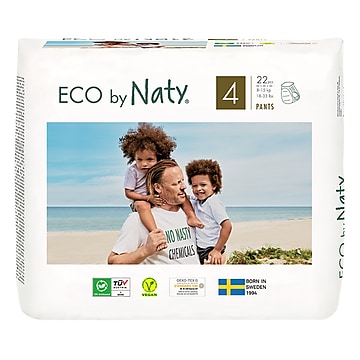 Eco by Naty Pull on Pants, Size 4, 88 Diapers, 4 Packs of 22 (NT244091)