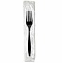 Dixie Individually Wrapped Plastic Fork, Heavy-Weight, Black, 1000/Carton (FH53C7)~#|#~sp137198404_sc7