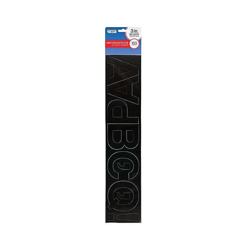 Creative Start Self-Adhesive 3"H Letters, Numbers, and Characters, Black, 309 Count, 3 Pack (098142PK3) image 1