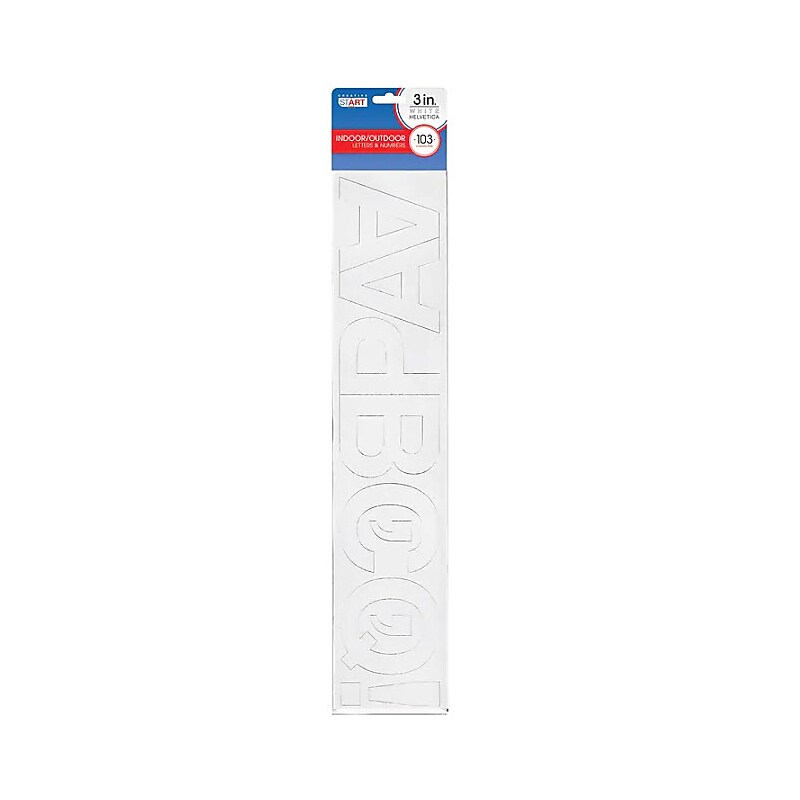 Creative Start Self-Adhesive 3"H Letters, Numbers, and Characters, White, 309 Count, Pack of 3 (098143PK3) image 1