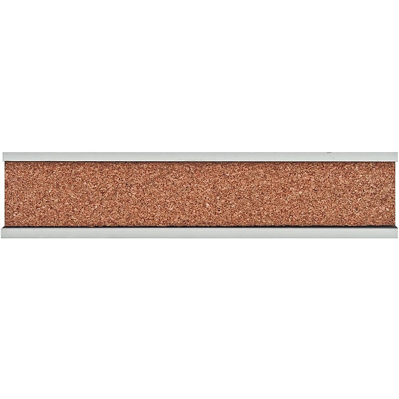 Advantus Aluminum 8'W Map Rails, Bulletin Bar with 2"H Aluminum Frame image 1