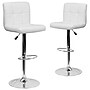 Flash Furniture Contemporary Vinyl Adjustable Height Barstool with Back, White, 2-Pieces (2DS810MODWHGG)~#|#~sp137199108_sc7