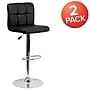Flash Furniture Contemporary Vinyl Adjustable Height Barstool with Back, Black, 2-Pieces (2DS810MODBKGG)~#|#~sp137199112_sc7