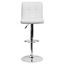 Flash Furniture Contemporary Vinyl Adjustable Height Barstool with Back, White, 2-Pieces (2DS810MODWHGG)~#|#~sp137199234_sc7