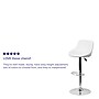 Flash Furniture Contemporary Vinyl Adjustable Height Barstool with Back, White, 2-Pieces (2CH82028AWHGG)~#|#~sp137199291_sc7