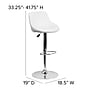 Flash Furniture Contemporary Vinyl Adjustable Height Barstool with Back, White, 2-Pieces (2CH82028AWHGG)~#|#~sp137199293_sc7