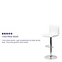 Flash Furniture Contemporary Vinyl Adjustable Counter Height Swivel Stool with Back, White, 2-Pieces (2CH920231WHGG)~#|#~sp137199368_sc7