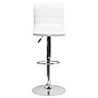 Flash Furniture Contemporary Vinyl Adjustable Counter Height Swivel Stool with Back, White, 2-Pieces (2CH920231WHGG)~#|#~sp137199369_sc7