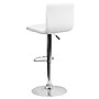 Flash Furniture Contemporary Vinyl Adjustable Counter Height Swivel Stool with Back, White, 2-Pieces (2CH920231WHGG)~#|#~sp137199371_sc7