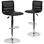 Flash Furniture Contemporary Vinyl Adjustable Counter Height Swivel Stool with Back, Black, 2-Pieces (2CH920231BKGG)~#|#~sp137199373_sc7