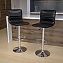 Flash Furniture Contemporary Vinyl Adjustable Counter Height Swivel Stool with Back, Black, 2-Pieces (2CH920231BKGG)~#|#~sp137199376_sc7