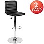 Flash Furniture Contemporary Vinyl Adjustable Counter Height Swivel Stool with Back, Black, 2-Pieces (2CH920231BKGG)~#|#~sp137199377_sc7