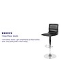 Flash Furniture Contemporary Vinyl Adjustable Counter Height Swivel Stool with Back, Black, 2-Pieces (2CH920231BKGG)~#|#~sp137199379_sc7