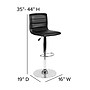 Flash Furniture Contemporary Vinyl Adjustable Counter Height Swivel Stool with Back, Black, 2-Pieces (2CH920231BKGG)~#|#~sp137199381_sc7