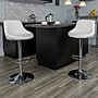 Flash Furniture Contemporary Vinyl Adjustable Height Barstool with Back, White, 2-Pieces (2CH82028AWHGG)~#|#~sp137199386_sc7