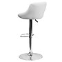 Flash Furniture Contemporary Vinyl Adjustable Height Barstool with Back, White, 2-Pieces (2CH82028AWHGG)~#|#~sp137199390_sc7