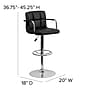 Flash Furniture Contemporary Vinyl Adjustable Height Barstool with Back, Black, 2-Pieces (2CH102029BKGG)~#|#~sp137199520_sc7